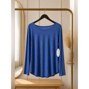 BLUE LONG SLEEVE TOP SIZE 2X by BOUTIQUE PLUS